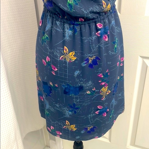 Babaton (Aritizia) Casimir Blue Grey  Floral Mini Dress Size XS Spaghetti Straps - Picture 7 of 11